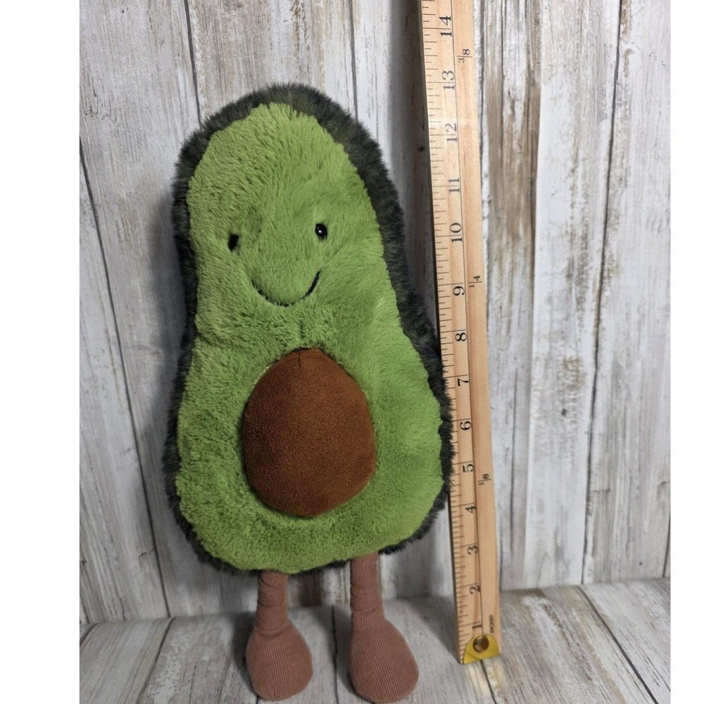 100%AUTHENTIC Jellycat Amuseable Avocado Green Plush Stuffed Animal Toy 13Inch - Picture 7 of 14